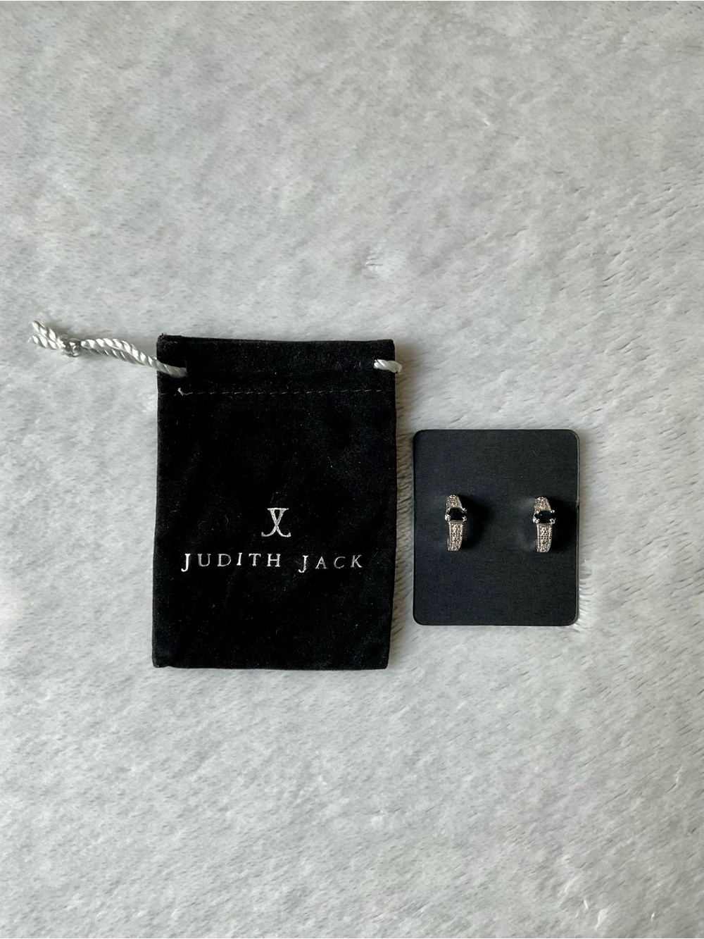 JUDITH JACK Onyx & Marcasite Earrings 925